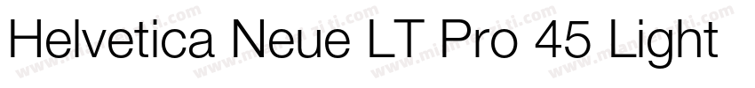 Helvetica Neue LT Pro 45 Light字体转换